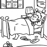 Malvorlage Schlafen gehen