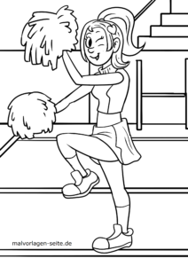 Malvorlage Cheerleader