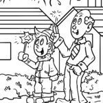 Malvorlage Silvester Feuerwerk | Feiertage Malvorlage Silvester Feuerwerk