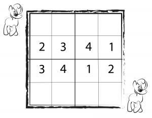 Sudoku 4x4 für Kinder