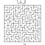 Labyrinth Vorlage für Kinder – Biene und Blüte