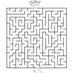 Labyrinth Vorlage für Kinder – Bär und Honig