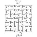 Labyrinth Vorlage für Kinder – Katze & Maus