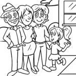 Malvorlage Familie