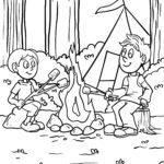 Malvorlage Lagerfeuer