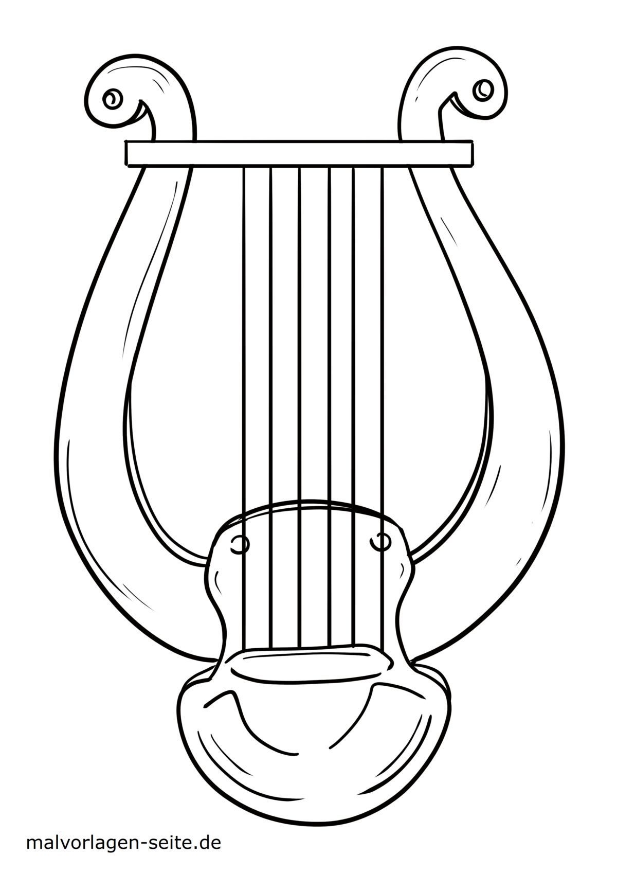 Malvorlage Musikinstrument Leier