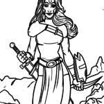 Malvorlage Superheldin