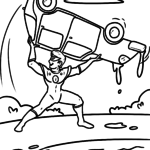 Malvorlage Superheld