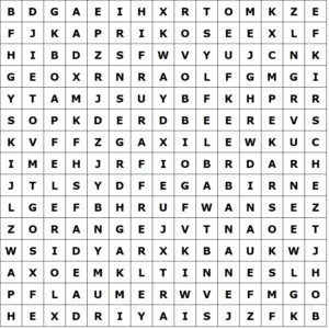 Buchstabenrätsel Wortgitter - Wort Rätsel für Kinder