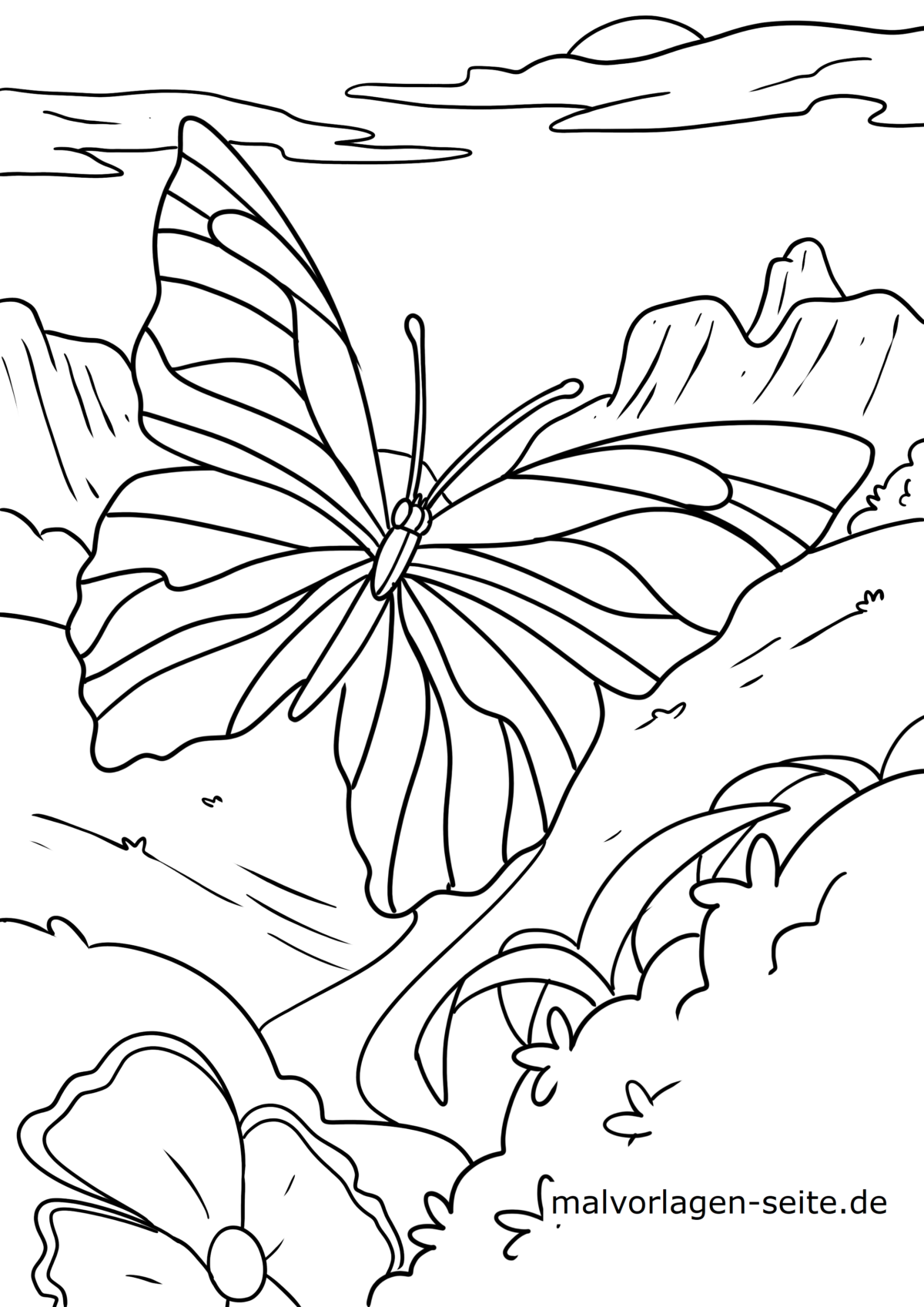 Malvorlage Schmetterling