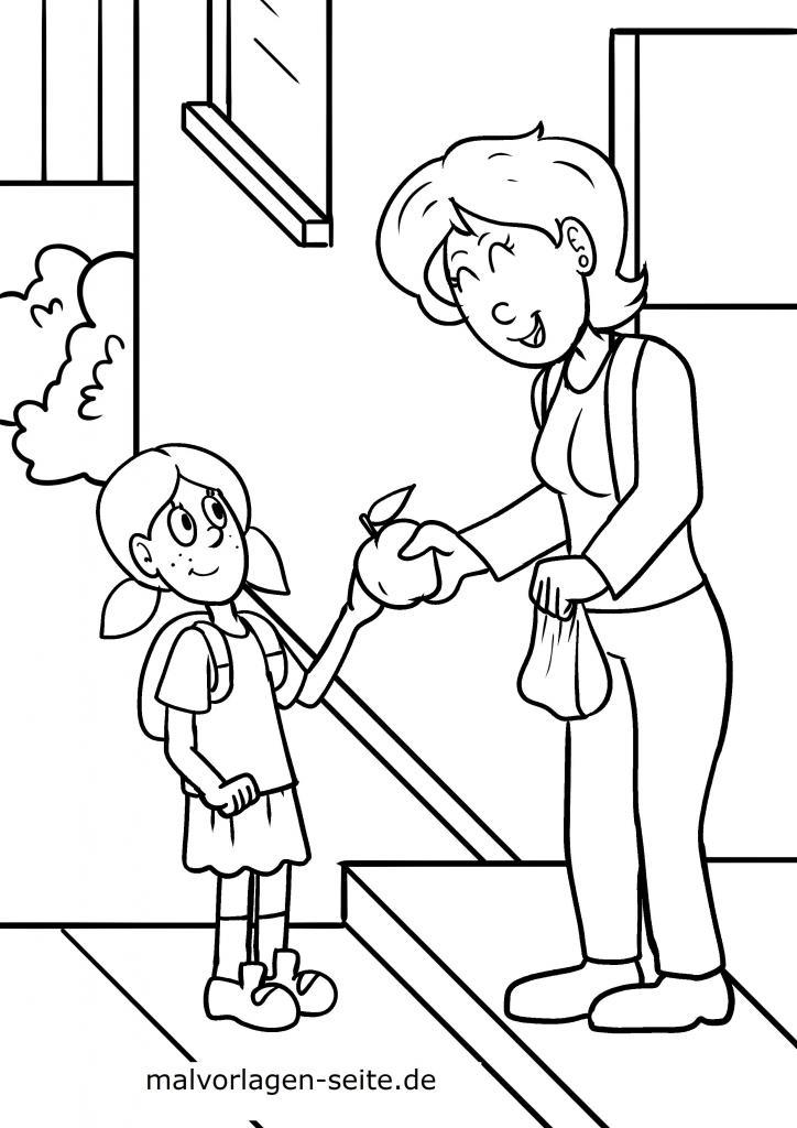 Malvorlagen und Ausmalbilder für Kinder zum Thema Schule