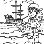 Malvorlage Pirat