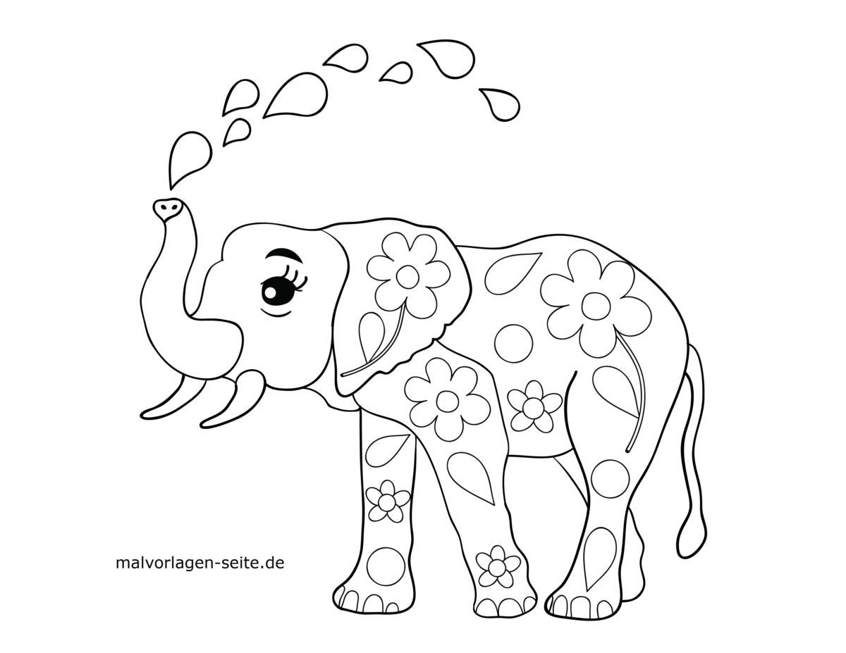 Malvorlage Elefant