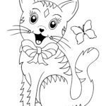 Malvorlage für kleine Kinder - Katze