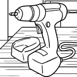 Malvorlage Bohrmaschine | Werkzeuge