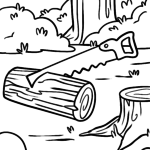 Malvorlage Werkzeug - Säge