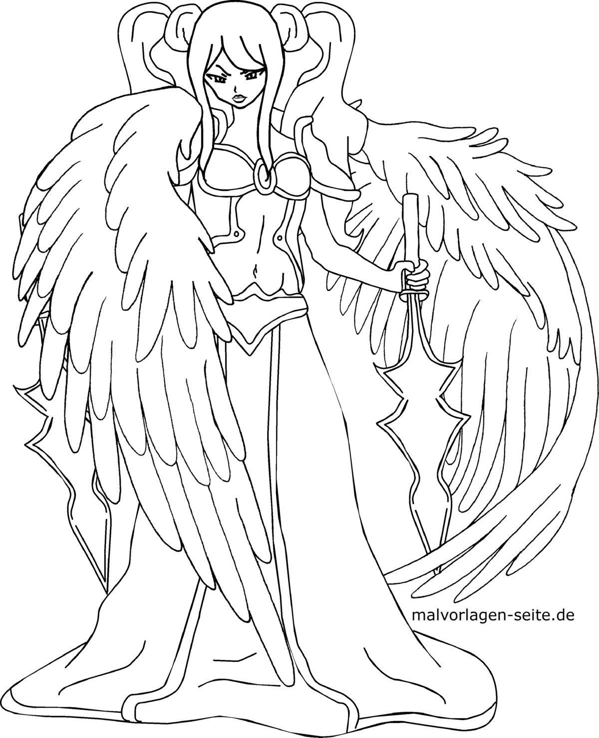 Malvorlage Manga - Engel