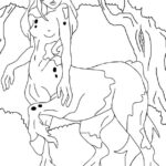 Malvorlage Manga - weiblicher Zentaur