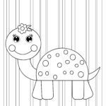 Malvorlage für kleine Kinder - Schildkröte