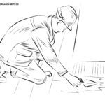 Malvorlage Fliesenleger / Bodenleger