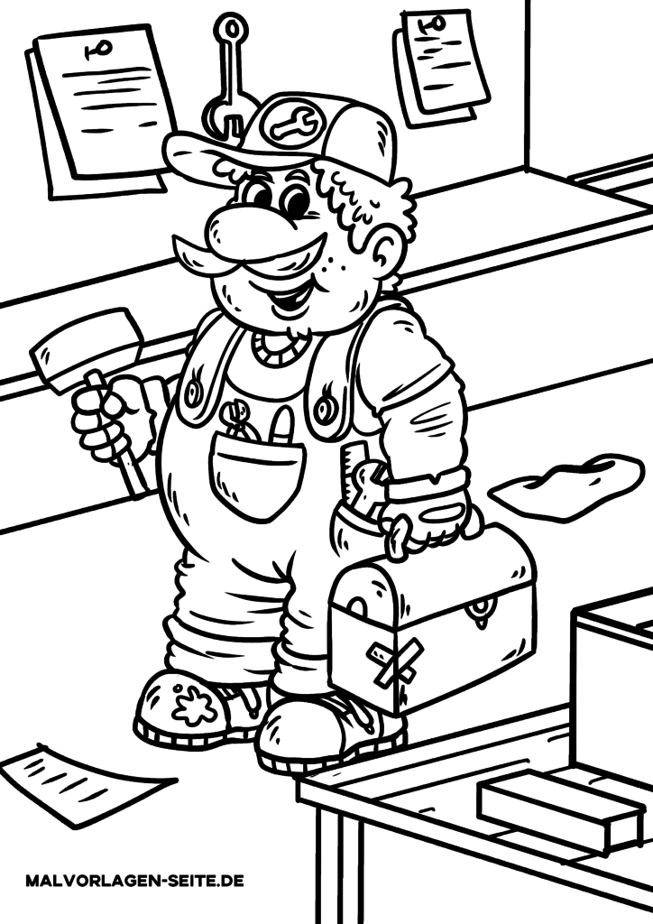 Malvorlage Handwerker Werkzeug Kostenlose Ausmalbilder Malvorlage Handwerker Werkzeug Kostenlose Ausmalbilder