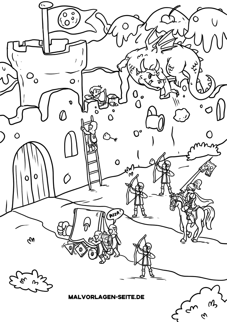 Ausmalbilder Burgen und Schlösser kostenlos herunterladen Ausmalbilder Burgen und Schlösser kostenlos herunterladen