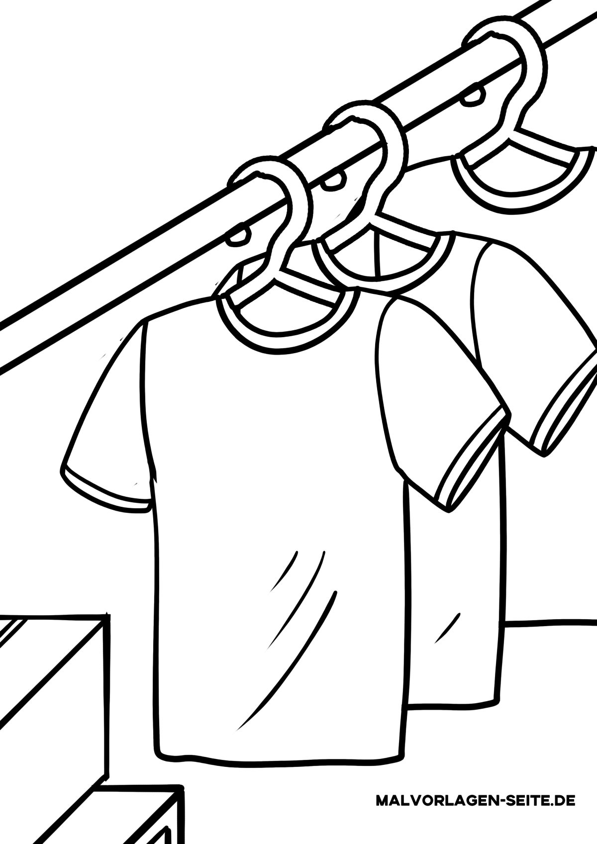 Malvorlage Kleidung - T-Shirts