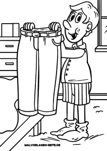 Malvorlage Hose zum Ausmalen