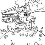 Malvorlage Lieferservice - Pizzabote