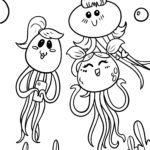 Malvorlage Quallen im Meer