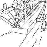 Malvorlage Skispringen / Skifliegen