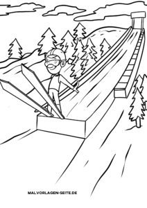 Malvorlage Skispringen / Skifliegen