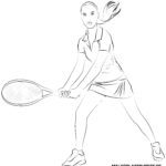 Malvorlage Tennisspielerin