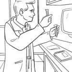 Malvorlage Chemiker / Chemielaborant