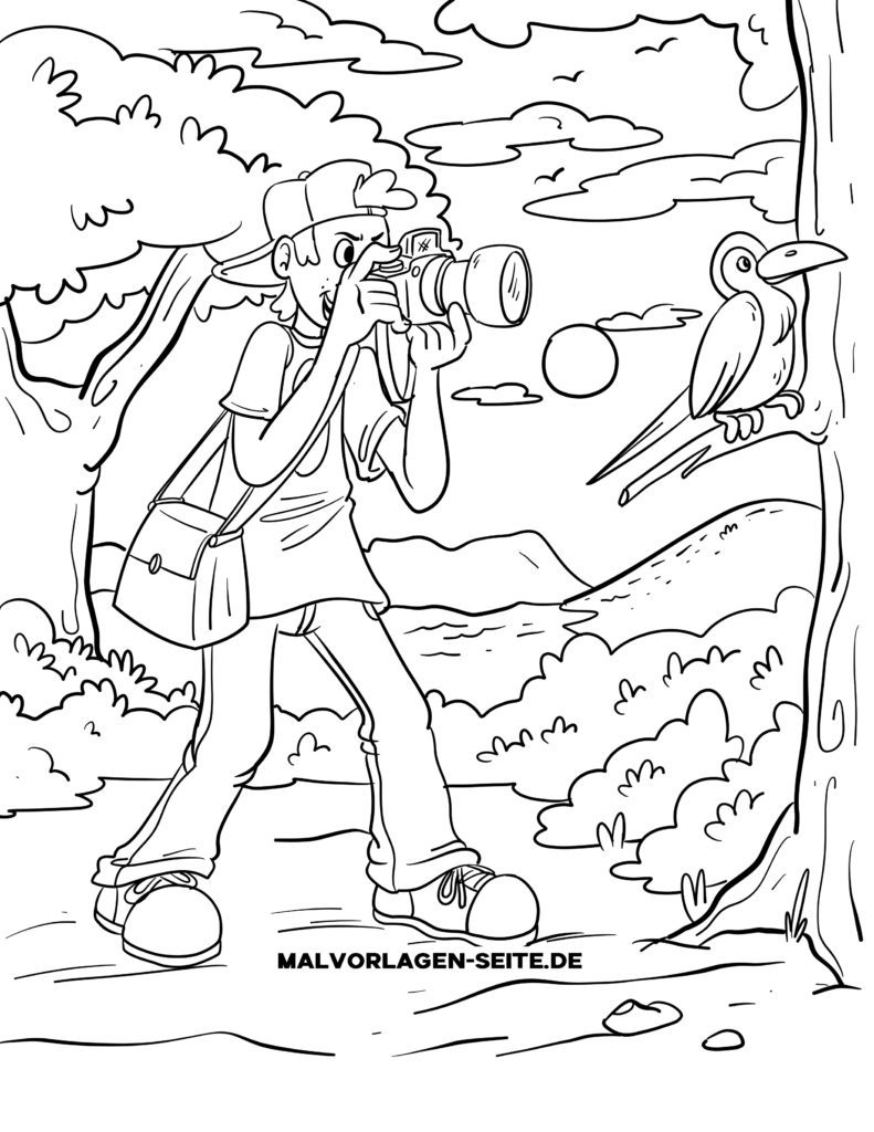 Malvorlage Fotograf Berufe Kostenlose Ausmalbilder