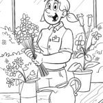 Malvorlage Floristin