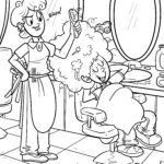 Malvorlage Friseurin