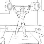 Malvorlage Gewichtheben