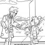 Keine Süßigkeiten von Fremden annehmen zum Ausmalen für Kinder