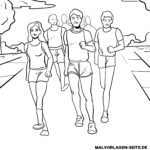 Malvorlage Marathonlauf Leichtathletik