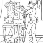 Malvorlage Schneiderin