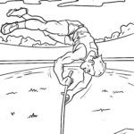 Malvorlage Stabhochsprung | Leichtathletik Ausmalbild Stabhochsprung Leichtathletik