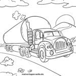 Malvorlage Tanklaster / Tankwagen