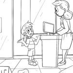 Malvorlage Mama und Papa sind verschwunden