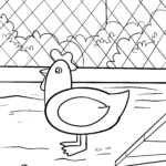 Malvorlage für kleine Kinder - Huhn