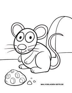 Malvorlage für kleine Kinder - Maus