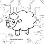 Malvorlage für kleine Kinder - Schaf