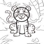 Malvorlage für kleine Kinder - Tiger