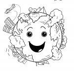 Malvorlage Tag der Erde / Earth Day zum Ausmalen