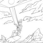 Malvorlage Kitesurfen